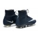 Nike Nuove Scarpe Calcio Mercurial Superfly CR7 FG Cyan Bianco