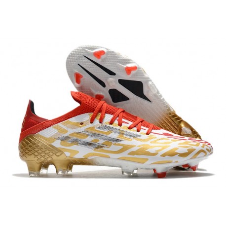 adidas X Speedflow.1 FG Uomo Oro Bianco Rosso