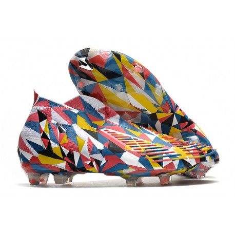 adidas PREDATOR EDGE+ FG Geometric Blu Acceso Team Giallo Rosso Solare