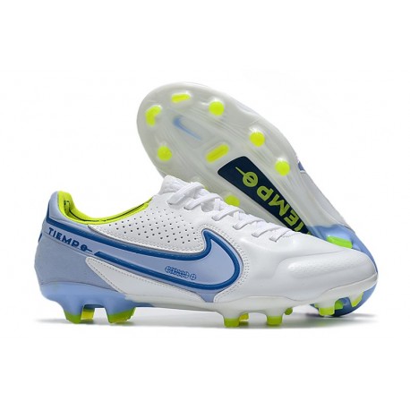 Nike Tiempo Legend 9 Elite FG Nuovo Bianco Blu