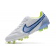 Nike Tiempo Legend 9 Elite FG Nuovo Bianco Blu