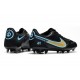 Nike Tiempo Legend 9 Elite FG Nuovo Nero Oro Blu