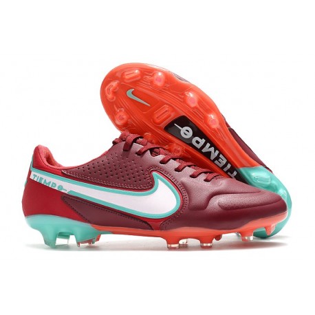 Nike Tiempo Legend 9 Elite FG Nuovo Team Rosso Bianco Ibisco Mistico