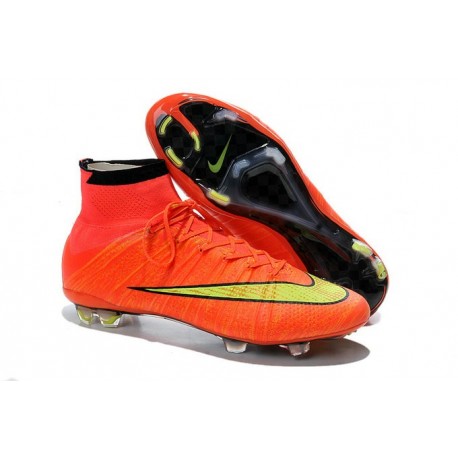 Nike Nuove Scarpe Calcio Mercurial Superfly CR7 FG Arancio Oro