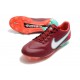 Nike Tiempo Legend 9 Elite FG Nuovo Team Rosso Bianco Ibisco Mistico