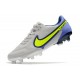 Nike Tiempo Legend 9 Elite FG Nuovo Grigio Nebbia Volt Zaffiro