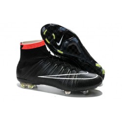 Scarpini da Calcio Nike Mercurial Superfly FG ACC Nero Bianco Rosso