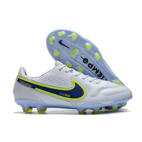 Nike Tiempo Legend 9 Elite FG Nuovo Bianco Blu