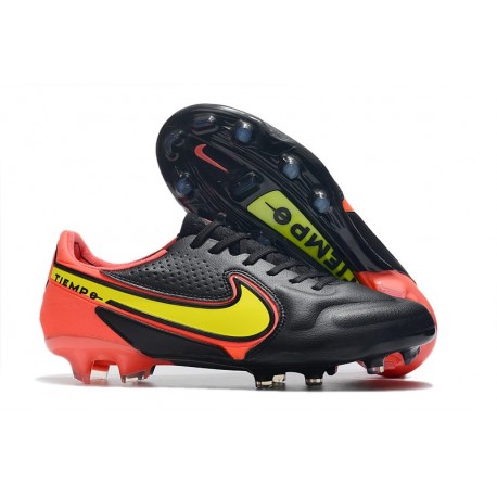 Nike Tiempo Legend 9 Elite FG Nuovo Nero Giallo Rosso
