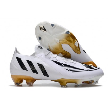 adidas Predator Edge.1 Low FG Scarpa Bianco Nero Oro