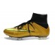 Cristiano Ronaldo Nike Scarpa da Calcio Mercurial Superfly 4 FG Oro Nero Giallo