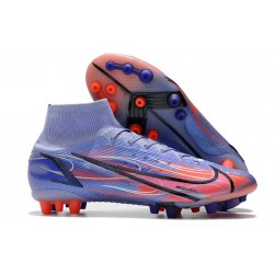 Nike Mercurial Superfly 8 Elite AG Pro Mbappe Thistle Chiaro Argento Metallico