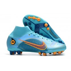 Nike Mercurial Superfly 8 Elite AG Pro Blu Cloro Arancione Laser Marina