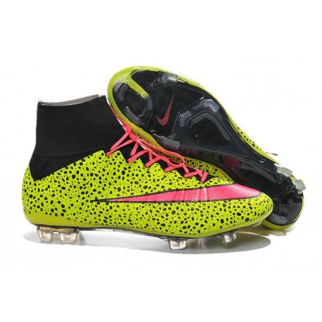 Cristiano Ronaldo Nike Scarpa da Calcio Mercurial Superfly 4 FG Safari Giallo Rosa