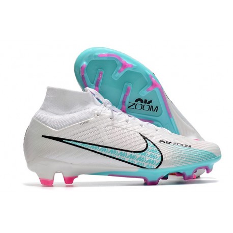 Nike Zoom Mercurial Superfly 9 Elite FG Bianco Blu