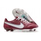 Nike Tiempo Legend 9 Elite FG Nuovo Team Rosso Bianco Ibisco Mistico