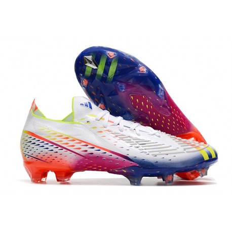 adidas Predator Edge.1 Low FG Scarpa Bianco Giallo Solare Blu Power