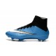 Cristiano Ronaldo Nike Scarpa da Calcio Mercurial Superfly 4 FG Blu Nero Bianco