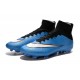 Cristiano Ronaldo Nike Scarpa da Calcio Mercurial Superfly 4 FG Blu Nero Bianco