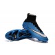 Cristiano Ronaldo Nike Scarpa da Calcio Mercurial Superfly 4 FG Blu Nero Bianco