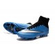 Cristiano Ronaldo Nike Scarpa da Calcio Mercurial Superfly 4 FG Blu Nero Bianco