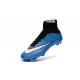 Cristiano Ronaldo Nike Scarpa da Calcio Mercurial Superfly 4 FG Blu Nero Bianco