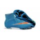 Nike Nuove Scarpe Calcio Mercurial Superfly CR7 FG Blu Arancio