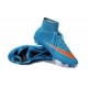 Nike Nuove Scarpe Calcio Mercurial Superfly CR7 FG Blu Arancio
