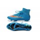 Nike Nuove Scarpe Calcio Mercurial Superfly CR7 FG Blu Arancio