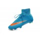 Nike Nuove Scarpe Calcio Mercurial Superfly CR7 FG Blu Arancio