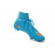Nike Nuove Scarpe Calcio Mercurial Superfly CR7 FG Blu Arancio