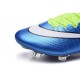 Cristiano Ronaldo Nike Scarpa da Calcio Mercurial Superfly 4 FG Blu Verde Bianco