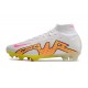 Nike Air Zoom Mercurial Superfly IX Elite FG Bianco Giallo Rosa
