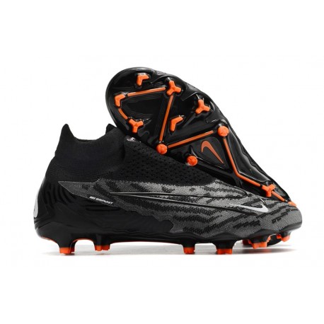 Scarpe Nike Phantom GX Elite DF FG Nero Summit Bianco Grigio Fumo Scuro