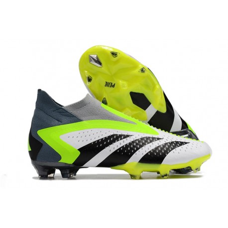 Scarpa adidas Predator Accuracy+ FG Bianco Nero Core Limone Lucido