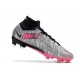Nike Air Zoom Mercurial Superfly IX Elite FG Rosa Argento Nero