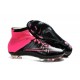 Nuove Scarpe Calcio Nike Mercurial Superfly Iv CR7 FG Pelle Nero Rosa