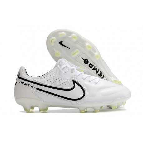 Nike Tiempo Legend 9 Elite FG Nuovo Bianco Nero