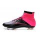 Nuove Scarpe Calcio Nike Mercurial Superfly Iv CR7 FG Pelle Nero Rosa