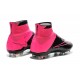 Nuove Scarpe Calcio Nike Mercurial Superfly Iv CR7 FG Pelle Nero Rosa