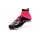 Nuove Scarpe Calcio Nike Mercurial Superfly Iv CR7 FG Pelle Nero Rosa