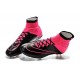 Nuove Scarpe Calcio Nike Mercurial Superfly Iv CR7 FG Pelle Nero Rosa