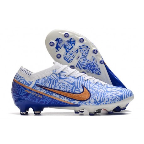Nike Zoom Mercurial Vapor 15 Elite AG PRO Bianco Blu Oro