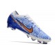Nike Zoom Mercurial Vapor 15 Elite AG PRO Bianco Blu Oro