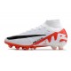 Nike Zoom Mercurial Superfly IX Elite AG Bianco Cremisi Vivace Nero