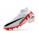 Nike Zoom Mercurial Superfly IX Elite AG Bianco Cremisi Vivace Nero