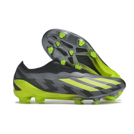 adidas X Crazyfast.1 Laceless FG Nero Core Team Giallo Solare 2 Grigio 5