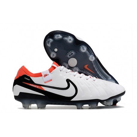 Scarpa Nike Tiempo Legend X Elite FG Bianco Nero Cremisi Vivace