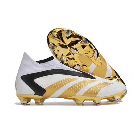 Scarpa adidas Predator Accuracy+ FG Bianco Oro Nero