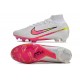 Scarpa Nike Zoom Mercurial Superfly 9 Elite FG Bianco Rosa